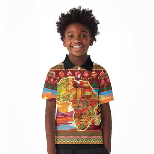 African Christmas Kid Polo Shirt Afro Heritage and Celebrated