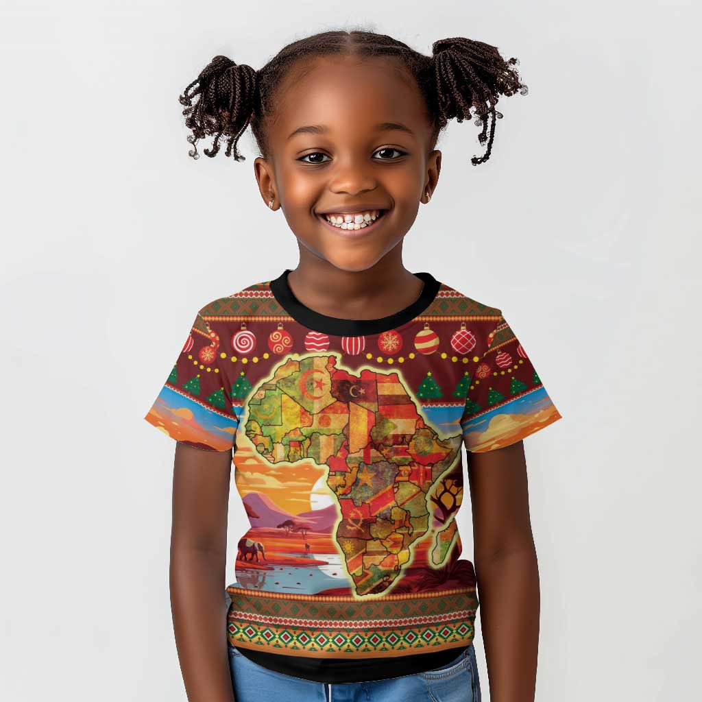 African Christmas Kid T shirt Afro Heritage and Celebrated