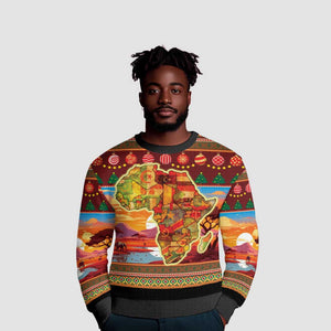 African Christmas Ugly Christmas Sweater Afro Heritage and Celebrated