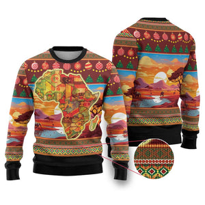 African Christmas Ugly Christmas Sweater Afro Heritage and Celebrated