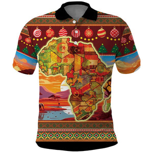 African Christmas Polo Shirt Afro Heritage and Celebrated