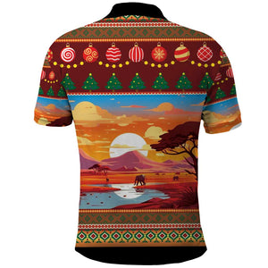 African Christmas Polo Shirt Afro Heritage and Celebrated