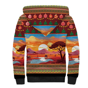 African Christmas Sherpa Hoodie Afro Heritage and Celebrated