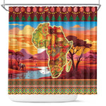 African Christmas Shower Curtain Afro Heritage and Celebrated