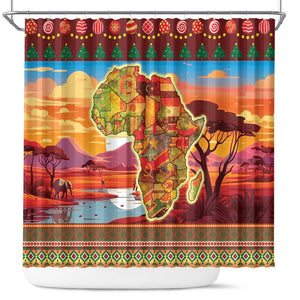 African Christmas Shower Curtain Afro Heritage and Celebrated