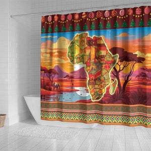 African Christmas Shower Curtain Afro Heritage and Celebrated