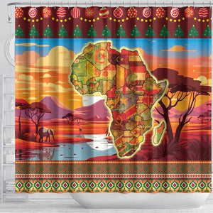 African Christmas Shower Curtain Afro Heritage and Celebrated