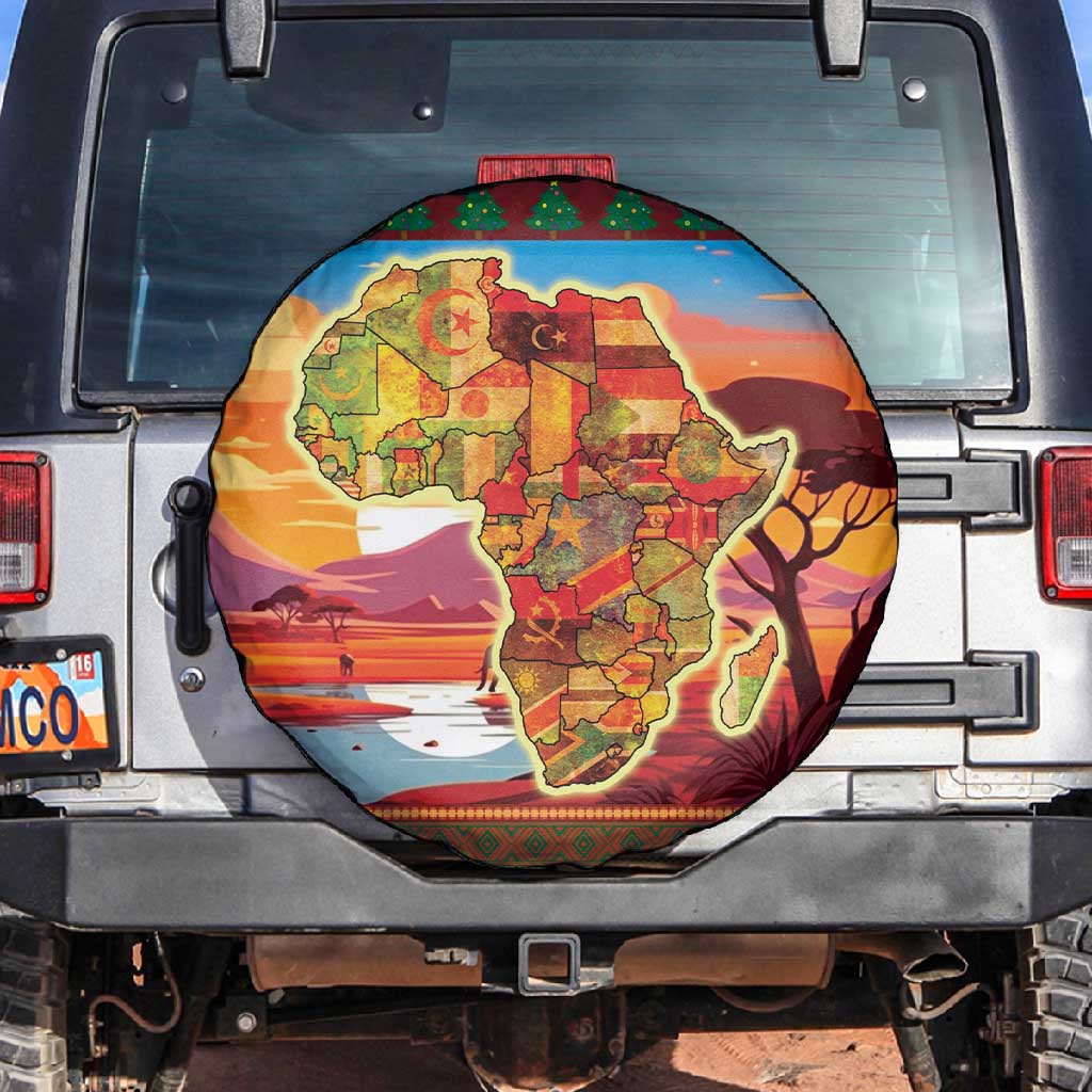 African Christmas Spare Tire Cover Afro Heritage and Celebrated