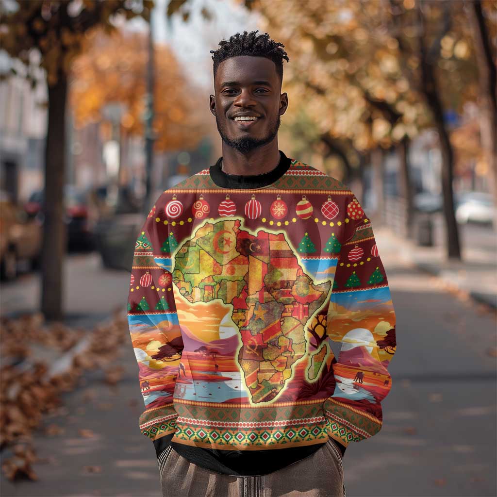 African Christmas Sweatshirt Afro Heritage and Celebrated