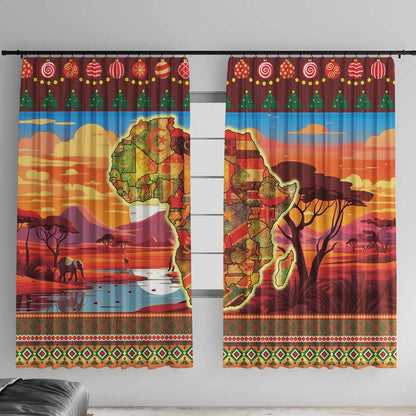 African Christmas Window Curtain Afro Heritage and Celebrated