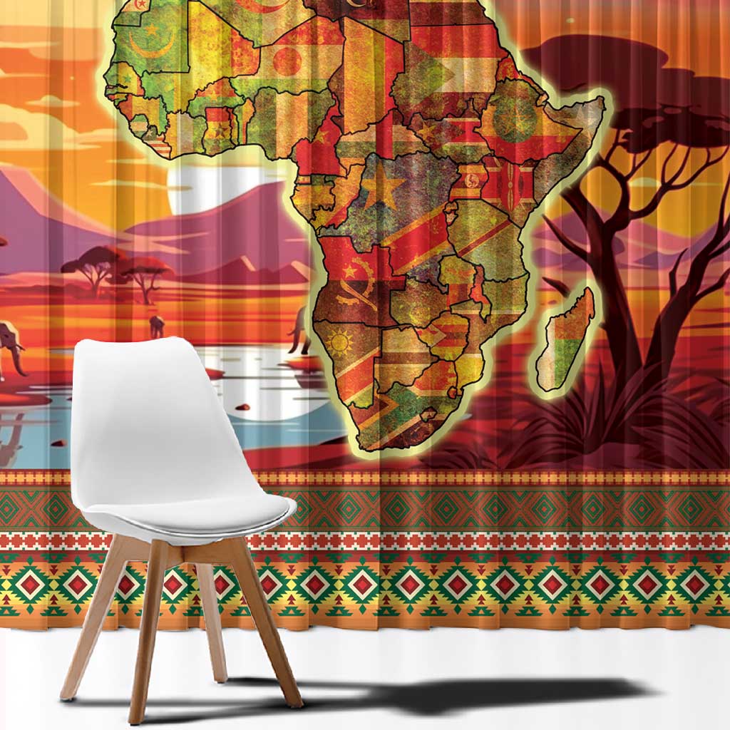 African Christmas Window Curtain Afro Heritage and Celebrated