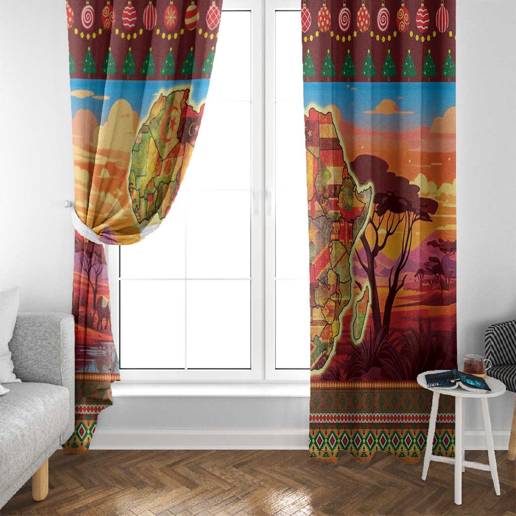 African Christmas Window Curtain Afro Heritage and Celebrated