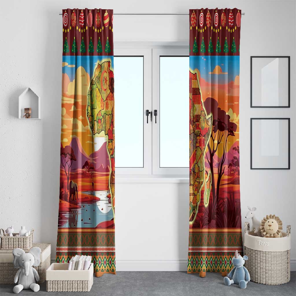 African Christmas Window Curtain Afro Heritage and Celebrated