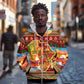 African Christmas Zip Hoodie Afro Heritage and Celebrated