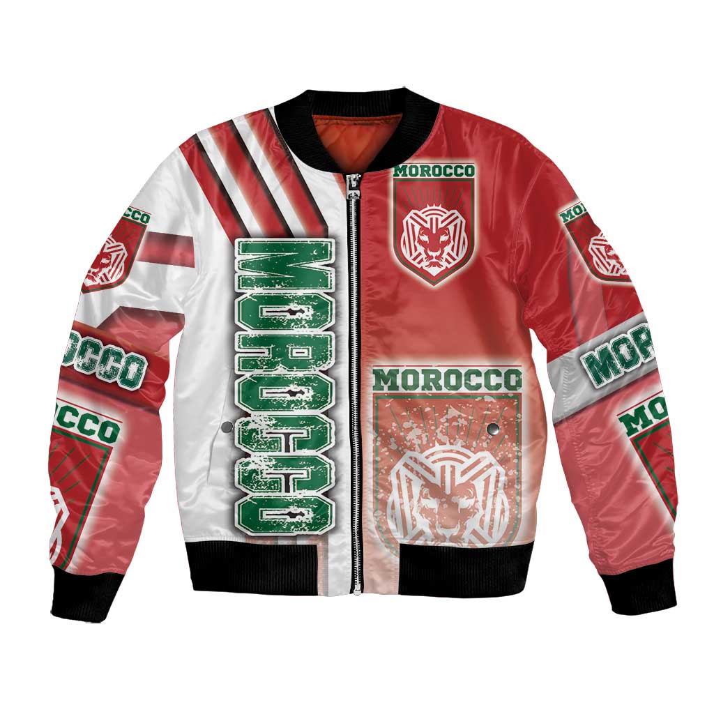 Morocco Soccer Bomber Jacket Atlas Lions Football - Road To Champion