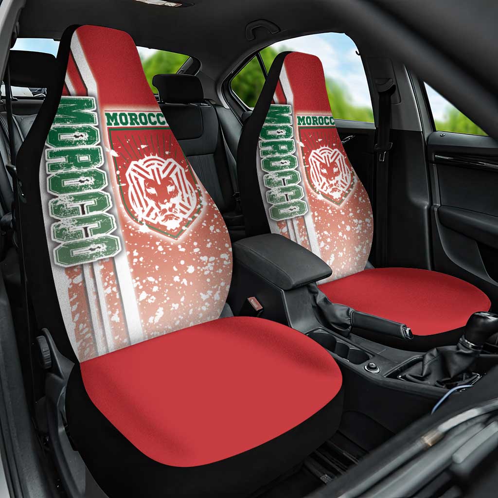 Morocco Soccer Car Seat Cover Atlas Lions Football - Road To Champion