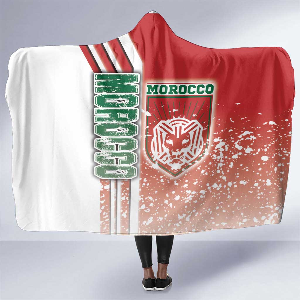 Morocco Soccer Hooded Blanket Atlas Lions Football - Road To Champion