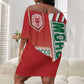 Morocco Soccer Off Shoulder Short Dress Atlas Lions Football - Road To Champion