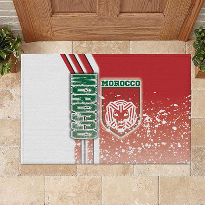 Morocco Soccer Rubber Doormat Atlas Lions Football - Road To Champion