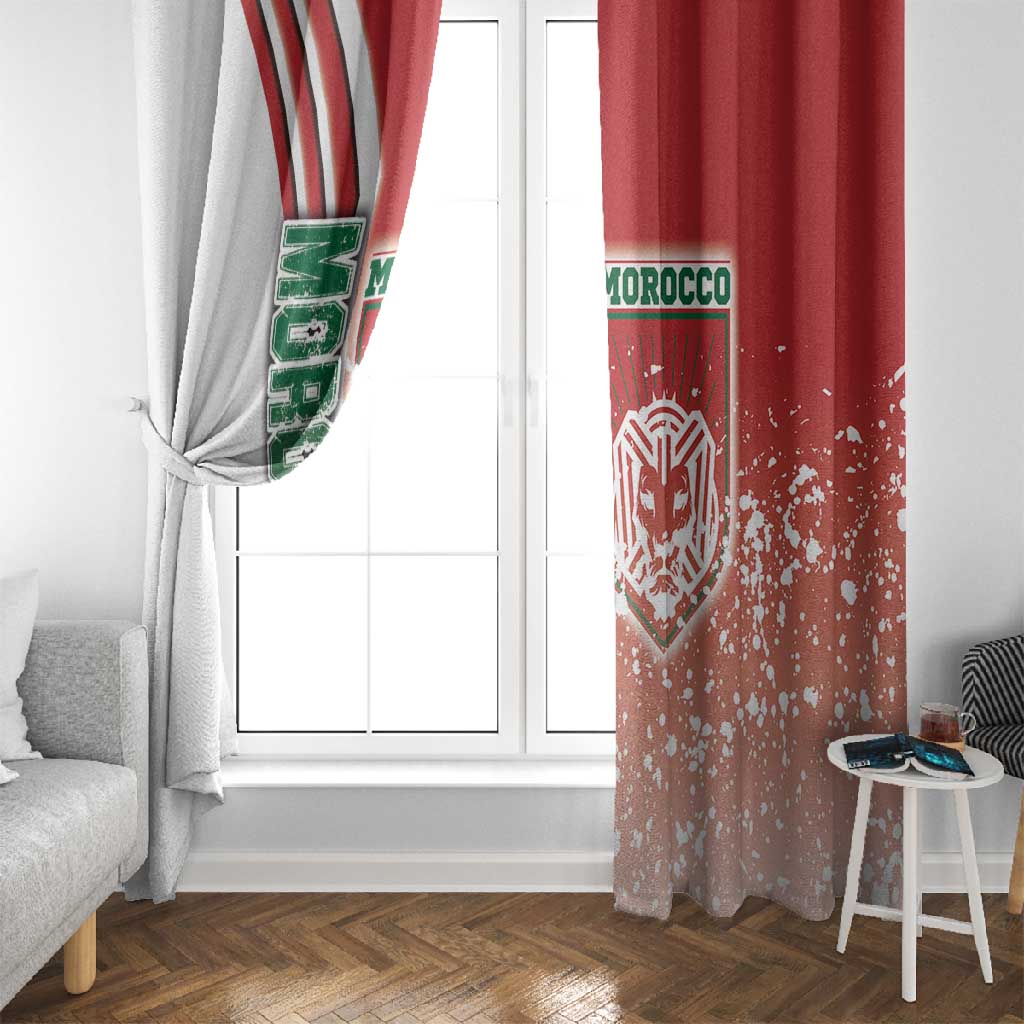 Morocco Soccer Window Curtain Atlas Lions Football - Road To Champion