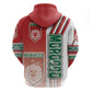 Morocco Soccer Zip Hoodie Atlas Lions Football - Road To Champion