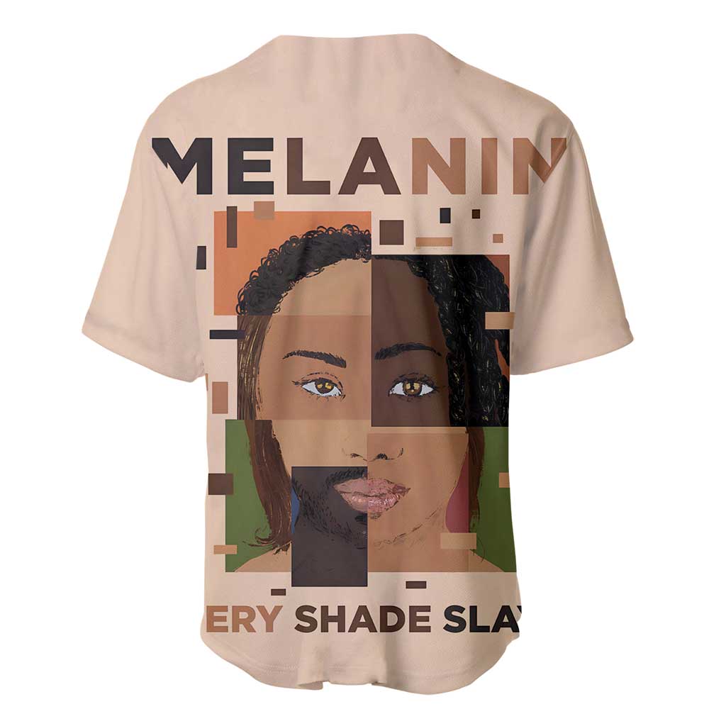 Melanin Every Shade Slays Baseball Jersey Afro Women