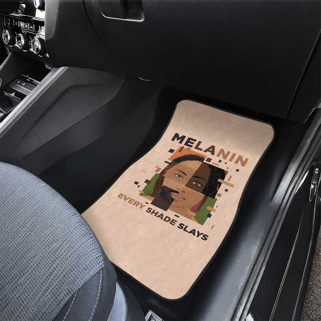 Melanin Every Shade Slays Car Mats Afro Women
