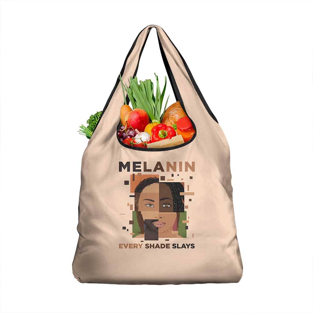 Melanin Every Shade Slays Grocery Bag Afro Women