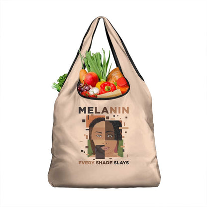 Melanin Every Shade Slays Grocery Bag Afro Women