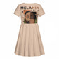 Melanin Every Shade Slays Kid Short Sleeve Dress Afro Women