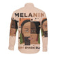 Melanin Every Shade Slays Long Sleeve Button Shirt Afro Women