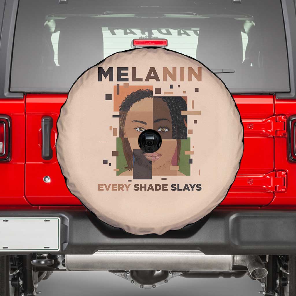 Melanin Every Shade Slays Spare Tire Cover Afro Women