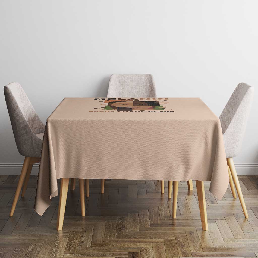 Melanin Every Shade Slays Tablecloth Afro Women