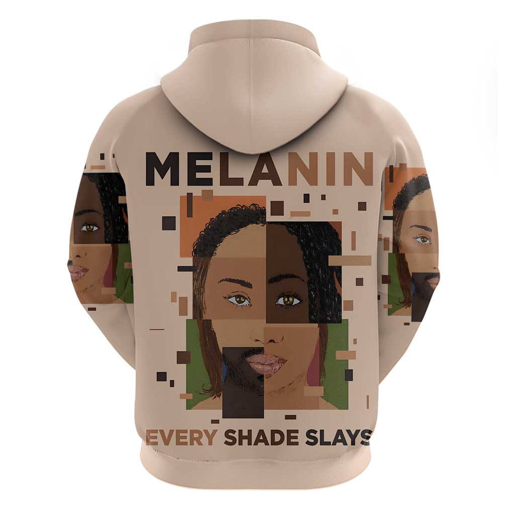 Melanin Every Shade Slays Zip Hoodie Afro Women