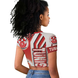 Tunisia Soccer Raglan Cropped T shirt Eagles of Carthage Football - Road To Champion