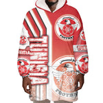 Tunisia Soccer Wearable Blanket Hoodie Eagles of Carthage Football - Road To Champion