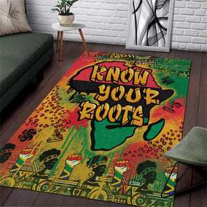 Africa Map Graffiti Area Rug Know You Roots Art Style