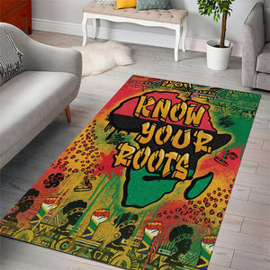 Africa Map Graffiti Area Rug Know You Roots Art Style