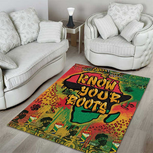 Africa Map Graffiti Area Rug Know You Roots Art Style