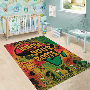 Africa Map Graffiti Area Rug Know You Roots Art Style