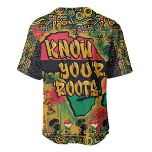 Africa Map Graffiti Baseball Jersey Know You Roots Art Style