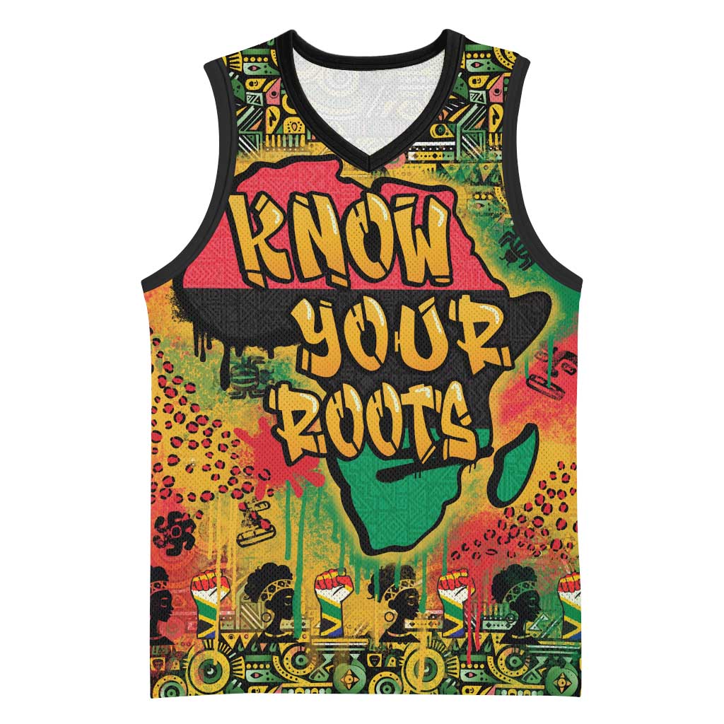 Africa Map Graffiti Basketball Jersey Know You Roots Art Style DT03