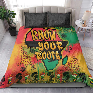 Africa Map Graffiti Bedding Set Know You Roots Art Style