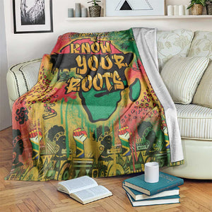 Africa Map Graffiti Blanket Know You Roots Art Style