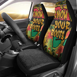 Africa Map Graffiti Car Seat Cover Know You Roots Art Style