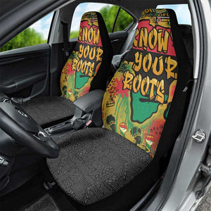 Africa Map Graffiti Car Seat Cover Know You Roots Art Style