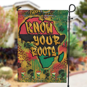 Africa Map Graffiti Garden Flag Know You Roots Art Style