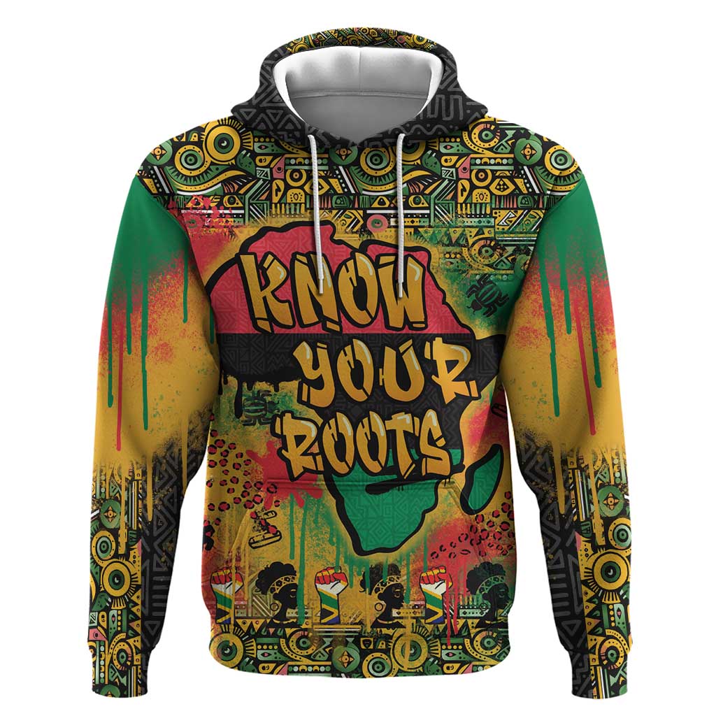 Africa Map Graffiti Hoodie Know You Roots Art Style