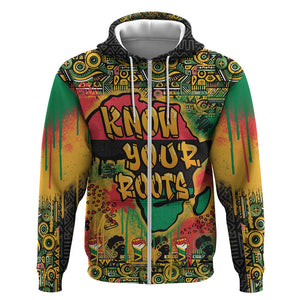 Africa Map Graffiti Hoodie Know You Roots Art Style