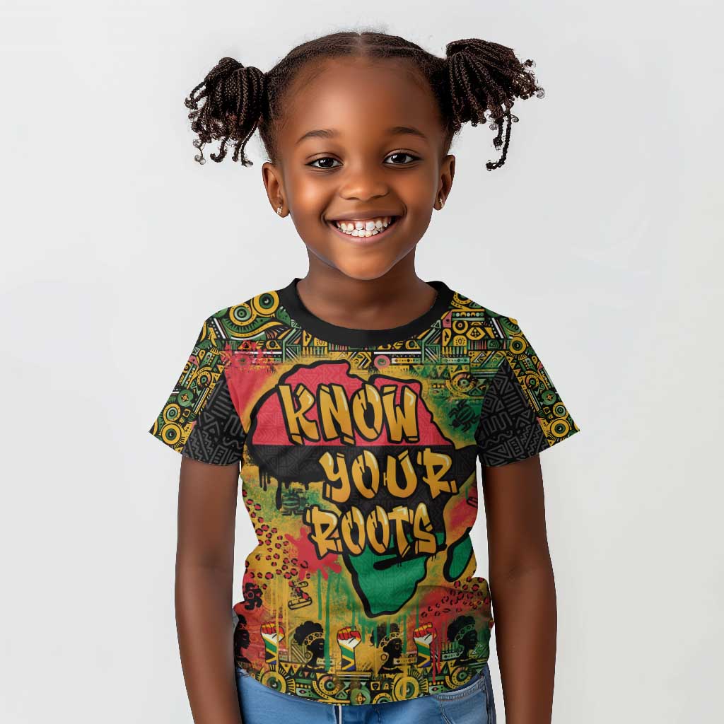 Africa Map Graffiti Kid T shirt Know You Roots Art Style